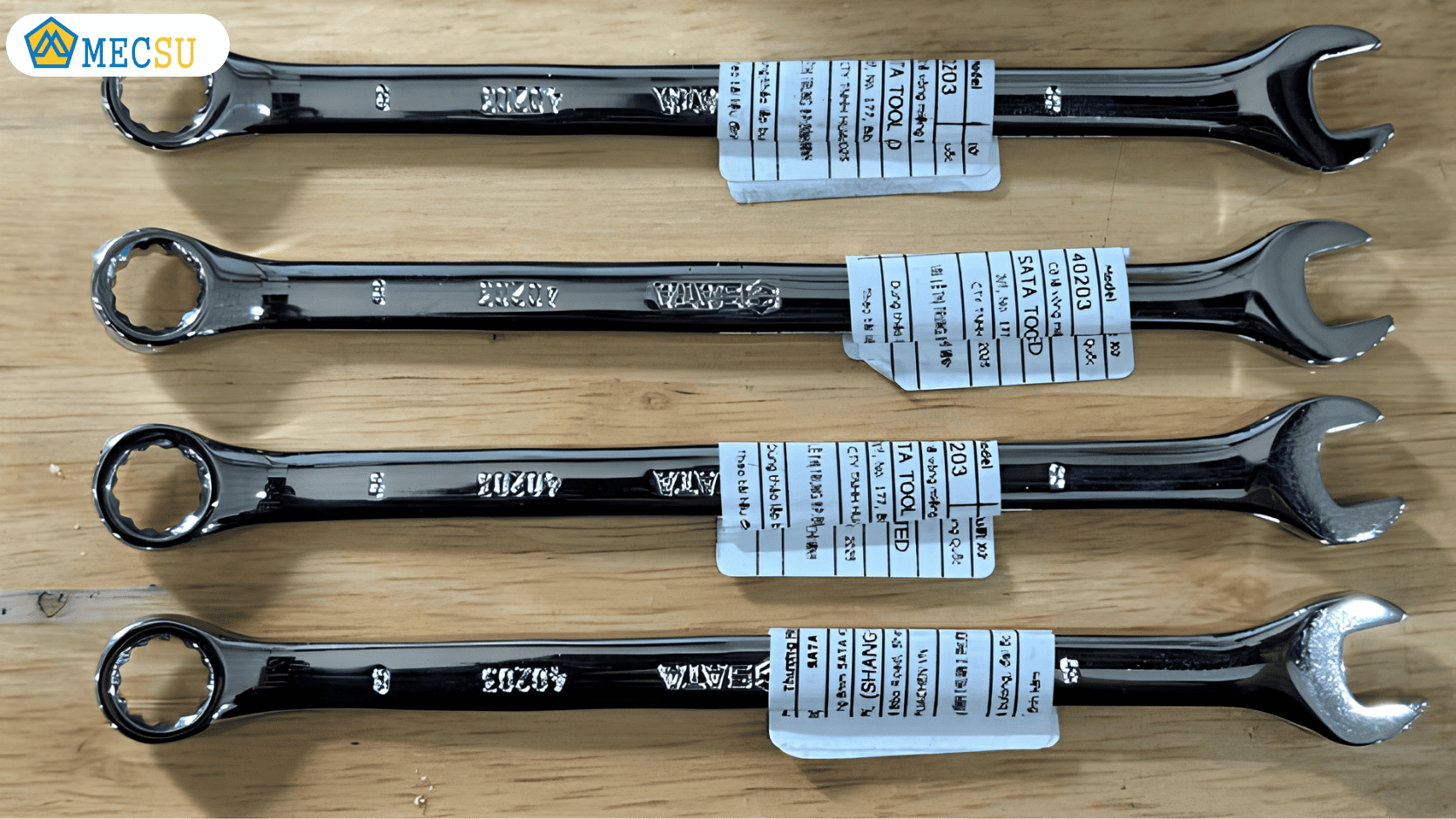 Cờ lê vòng miệng gia công từ thép Chrome Vanadium